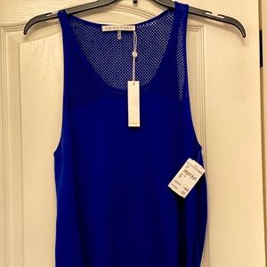 Trina Turk Blue knit sleeveless top XL